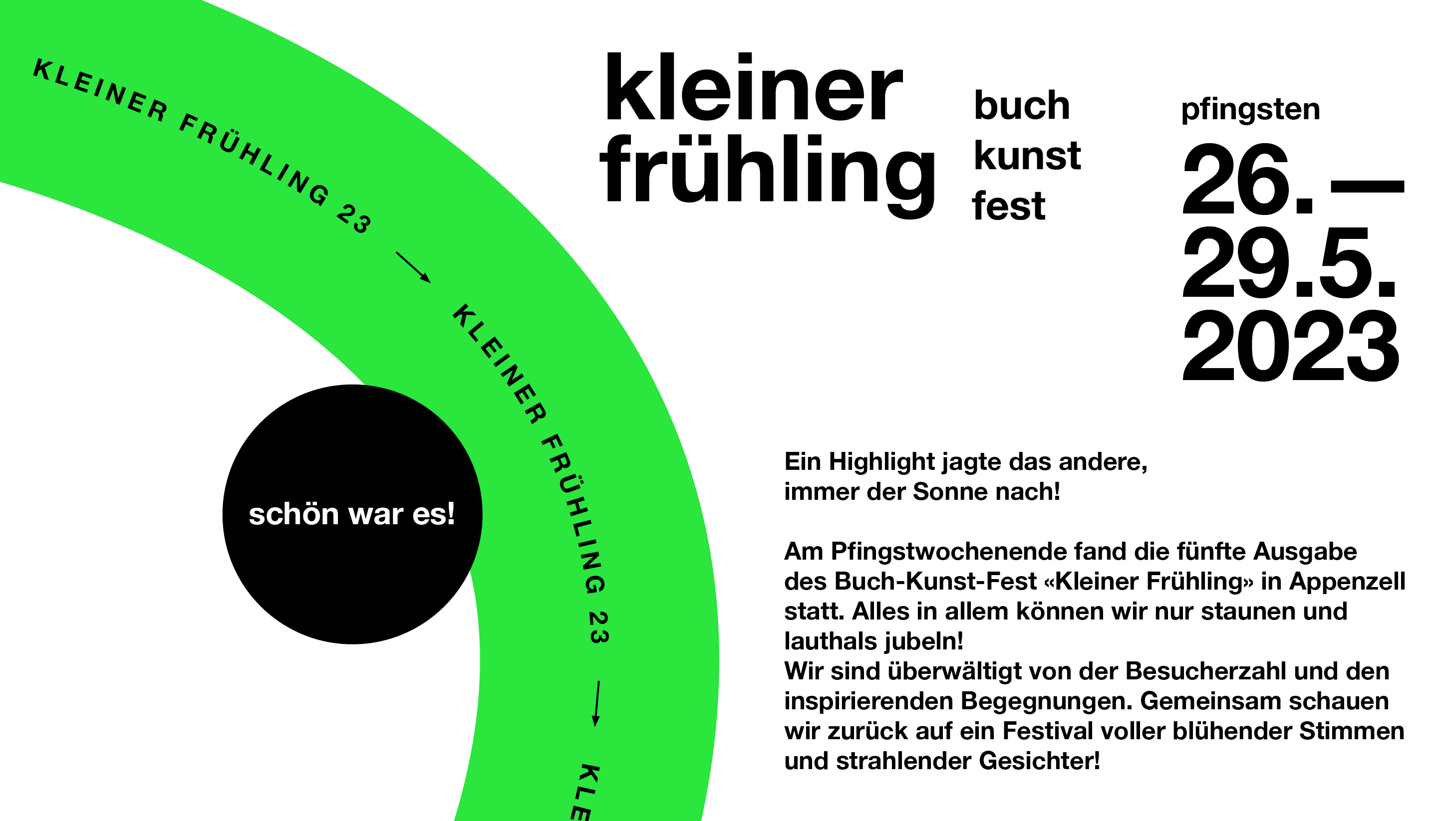 Save the Date – Kleiner Frühling 2023 in Appenzell